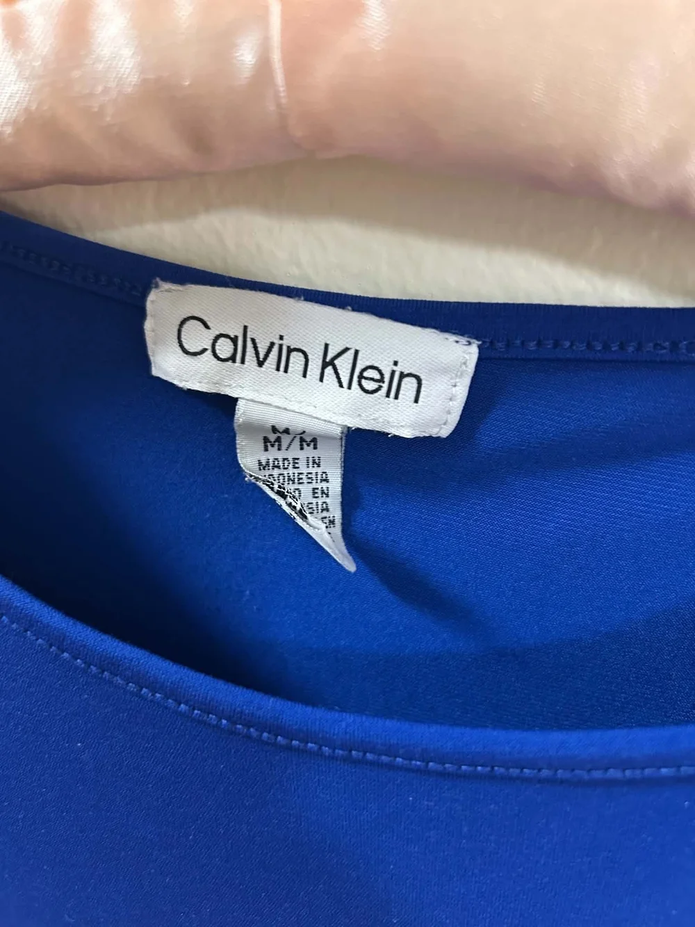 Calvin Klein Electric Blue Long Sleeve Crewneck Top